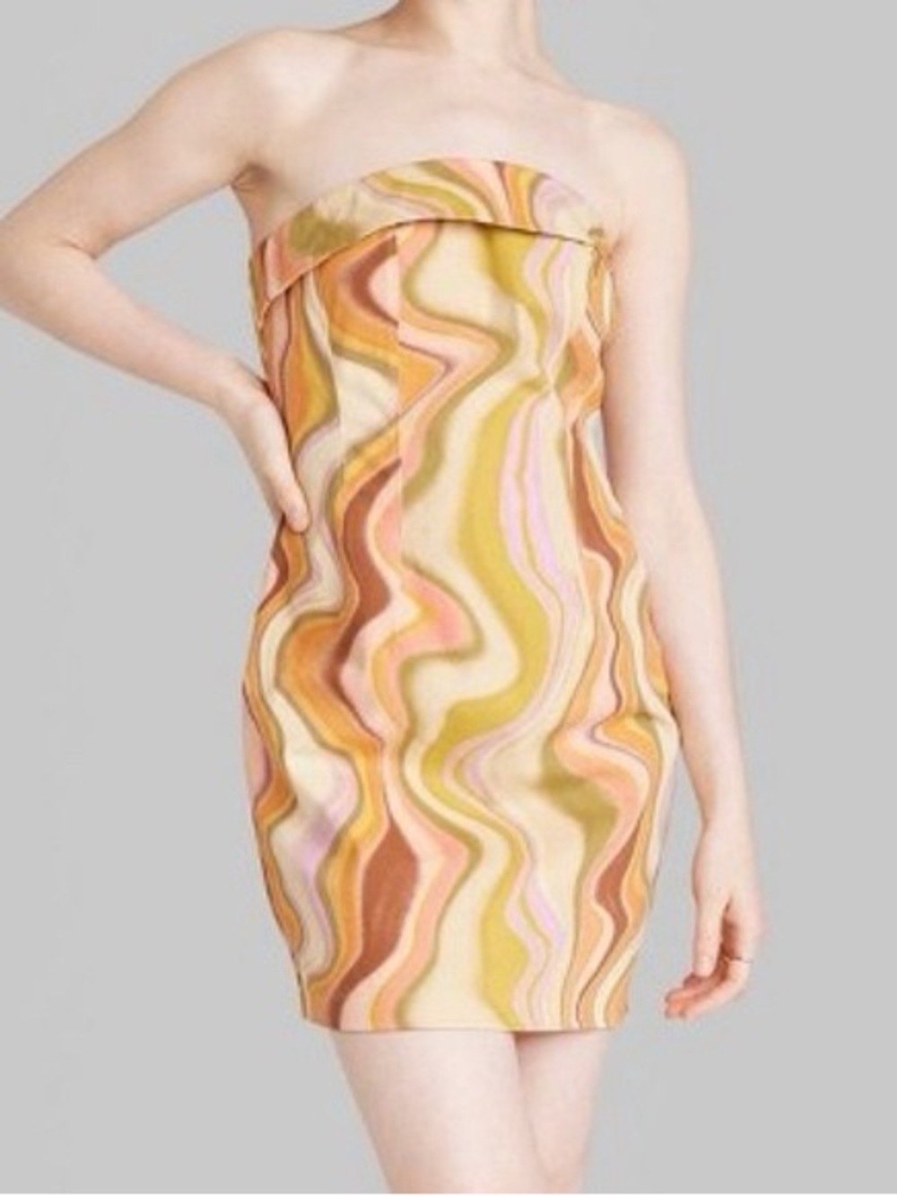 Wild Fable Strapless Swirl Print Mini Dress Women’s Size Large